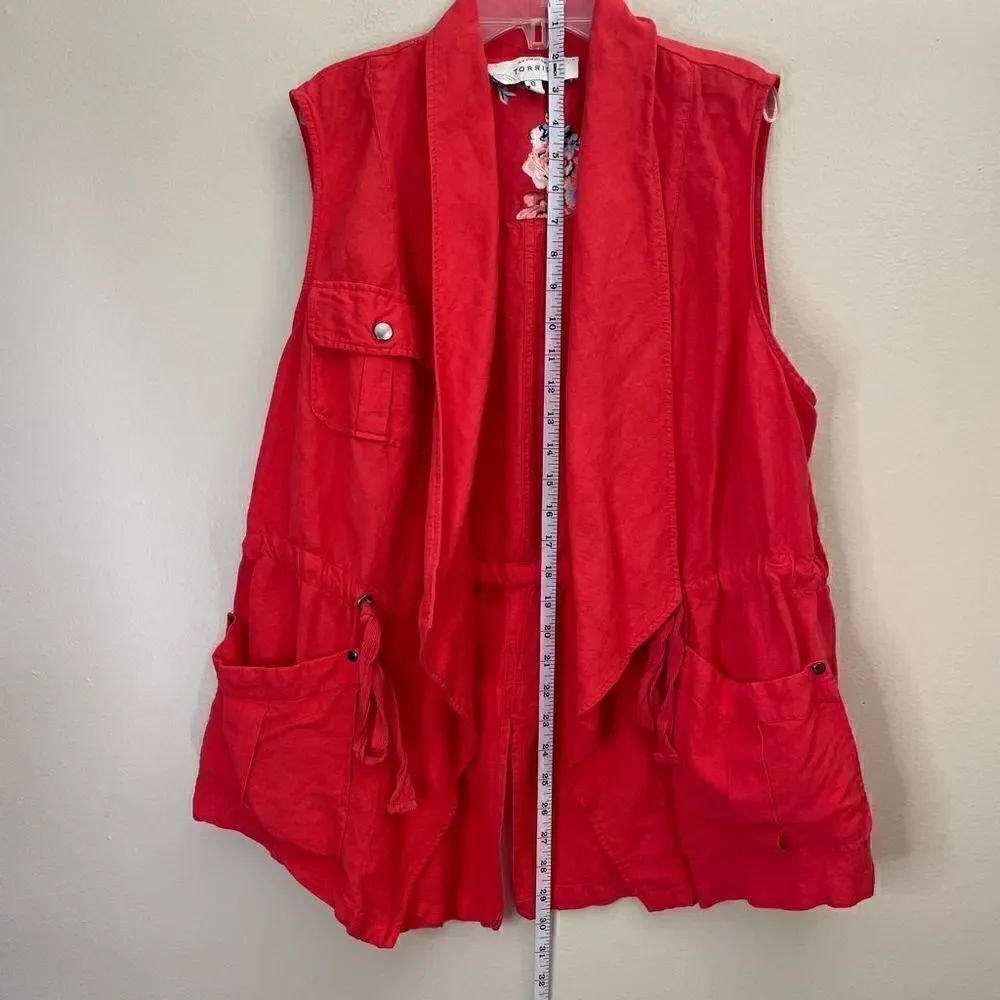 Torrid| Linen | Large| with Pockets| Utility Vest - Picture 2 of 12